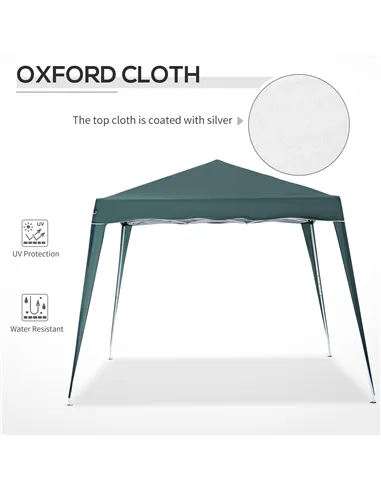 Outsunny 3 M x 3 M Base/ 2.5 M x 2.5 M Top Pop Up Gazebo with Carry Bag, Height Adjustable Slant Leg Party Tent Instant Event Sh