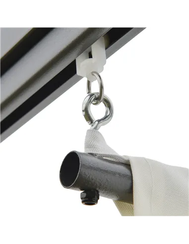 Outsunny 3 x 3(m) Outdoor Lean To Pergola Retractable Canopy Wall Mounted Gazebo Patio Shelter Sun Shade, Cream White