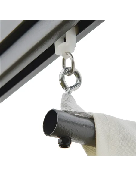 Outsunny 3 x 3(m) Outdoor Lean To Pergola Retractable Canopy Wall Mounted Gazebo Patio Shelter Sun Shade, Cream White