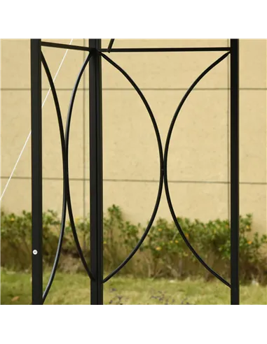 Outsunny 3 x 3 m Garden Gazebo Double Roof Marquee Patio Wedding Party Tent Canopy Shelter with Sidewalls, (Dark Grey)