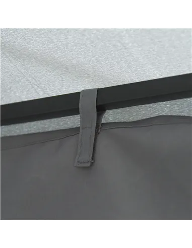 Outsunny 3 x 3 m Garden Gazebo Double Roof Marquee Patio Wedding Party Tent Canopy Shelter with Sidewalls, (Dark Grey)