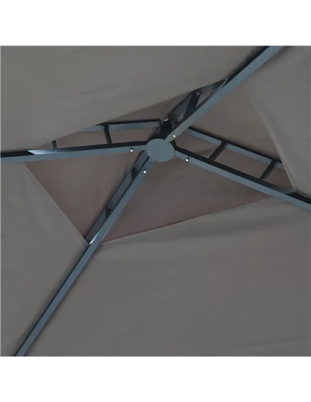 Outsunny 2.5 x 1.5m BBQ Tent Canopy Patio Outdoor Awning Gazebo Party Sun Shelter - Coffee