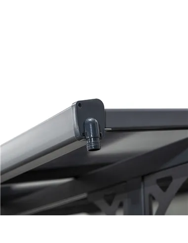 Outsunny 4.35 x 3m Outdoor Patio Gazebo Pergola, Retractable Pergola Canopy Aluminum Post & PC Roof,  Grey