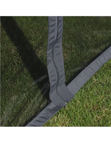 Outsunny 3 x 4m Aluminium Garden Gazebo, Marquee Canopy Shelter Pavilion Party Tent with Nets and Curtains for Garden and Deck, 