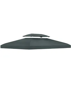 Outsunny Gazebo Roof Replacement, for 3 x 4m Frames - Grey