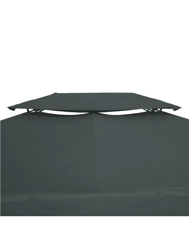 Outsunny Gazebo Roof Replacement, for 3 x 4m Frames - Grey