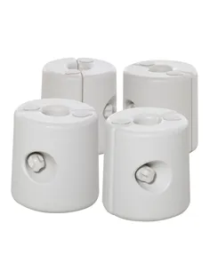 Outsunny 4 Pack 36 kg Gazebo Weights, Canopy Tent Weights with Rapid Clip, Gazebo Leg Weights Fill with Sand or Water, White