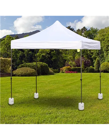 Outsunny 4 Pack 36 kg Gazebo Weights, Canopy Tent Weights with Rapid Clip, Gazebo Leg Weights Fill with Sand or Water, White