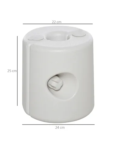 Outsunny 4 Pack 36 kg Gazebo Weights, Canopy Tent Weights with Rapid Clip, Gazebo Leg Weights Fill with Sand or Water, White