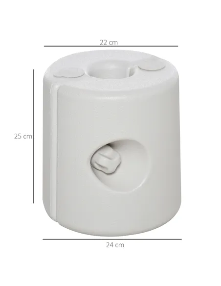 Outsunny 4 Pack 36 kg Gazebo Weights, Canopy Tent Weights with Rapid Clip, Gazebo Leg Weights Fill with Sand or Water, White