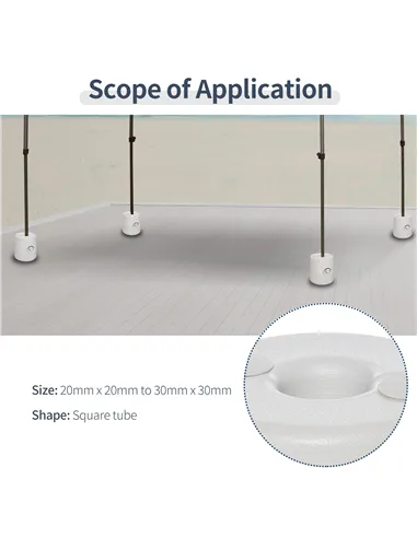 Outsunny 4 Pack 36 kg Gazebo Weights, Canopy Tent Weights with Rapid Clip, Gazebo Leg Weights Fill with Sand or Water, White