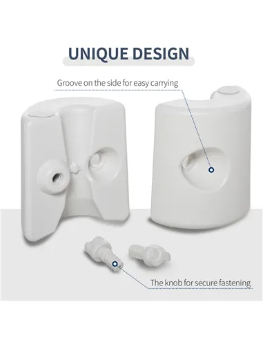 Outsunny 4 Pack 36 kg Gazebo Weights, Canopy Tent Weights with Rapid Clip, Gazebo Leg Weights Fill with Sand or Water, White