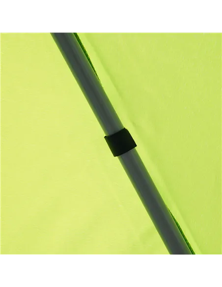 Outsunny 3 x 3(m) Garden Gazebo, Outdoor Gazebo Canopy Shelter with Curtains and Steel Frame for Lawn, Yard and Deck, Green