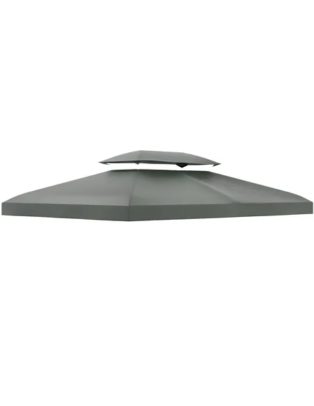 Outsunny Gazebo Roof Replacement, for 3 x 4m Frames - Grey