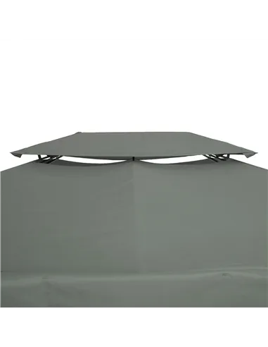 Outsunny Gazebo Roof Replacement, for 3 x 4m Frames - Grey