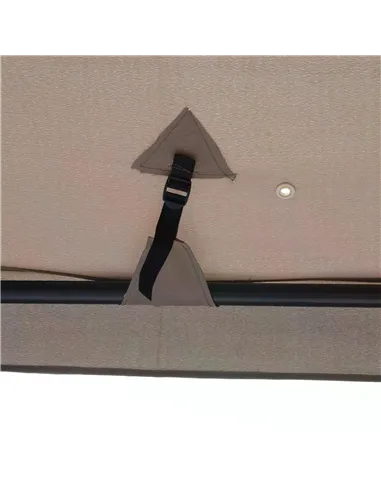 Outsunny Outdoor Gazebo, 2-tier Roof W/Netting, 295L x 295W x 263Hcm-Taupe