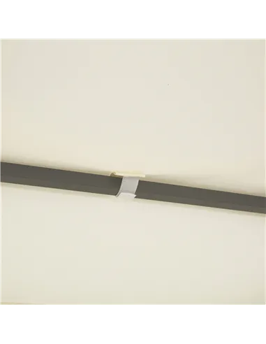 Outsunny 3x4m Gazebo Replacement Roof Canopy 2 Tier Top UV Cover Garden Patio Outdoor Sun Awning Shelters Cream (TOP COVER ONLY)