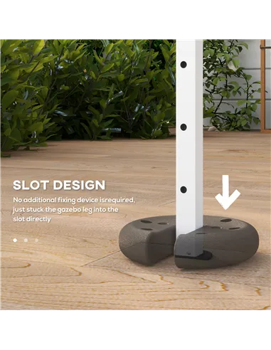 Outsunny Pop up Canopy Tent Weights Set of 4 PCs, Leg Weights for Marquee Party Tent Outdoor Canopy, Total 8.8KG