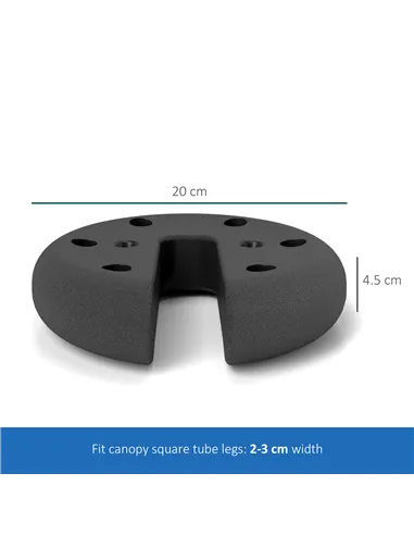 Outsunny Pop up Canopy Tent Weights Set of 4 PCs, Leg Weights for Marquee Party Tent Outdoor Canopy, Total 8.8KG