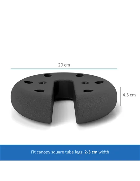 Outsunny Pop up Canopy Tent Weights Set of 4 PCs, Leg Weights for Marquee Party Tent Outdoor Canopy, Total 8.8KG