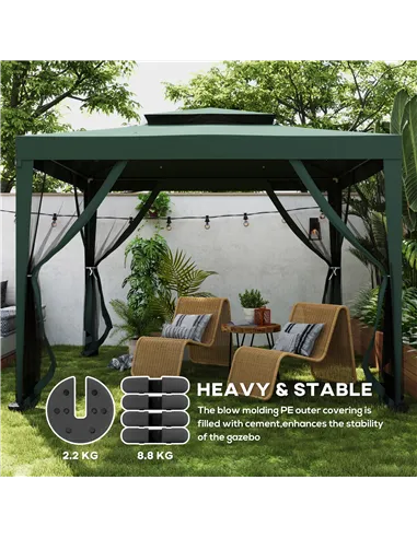 Outsunny Pop up Canopy Tent Weights Set of 4 PCs, Leg Weights for Marquee Party Tent Outdoor Canopy, Total 8.8KG