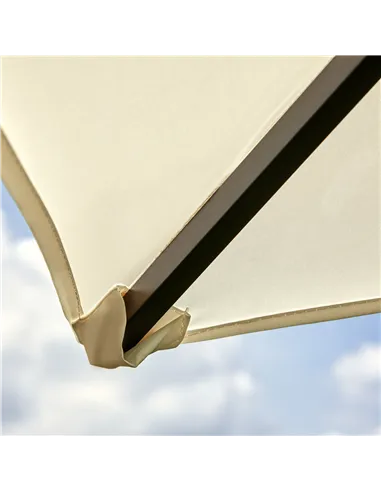 Outsunny 3 x 3 Meters Patio Garden Metal Gazebo Marquee Steel Frame with Canopy Awning Tent Water Resistant Cream