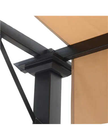 Outsunny Outdoor Retractable Pergola Garden Gazebo with Two Adjustable Side Canopy Overhead Sun Shade Backyard Canopy Cover, Ste