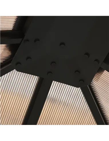 Outsunny 3 x 4m Hardtop Gazebo Canopy with Polycarbonate Roof, Aluminium Frame, Permanent Pavilion Garden Gazebo with Netting an