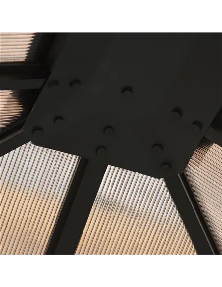 Outsunny 3 x 4m Hardtop Gazebo Canopy with Polycarbonate Roof, Aluminium Frame, Permanent Pavilion Garden Gazebo with Netting an