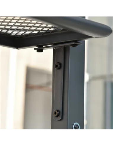 Outsunny 2.5x1.5m (8'x5') Grill Gazebo Canopy, Double Tiered Outdoor BBQ Gazebo Shelter with 2 Side Shelves for Garden, Patio, B