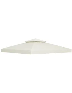 Outsunny Gazebo Replacement Canopy 3x3 m-Cream White