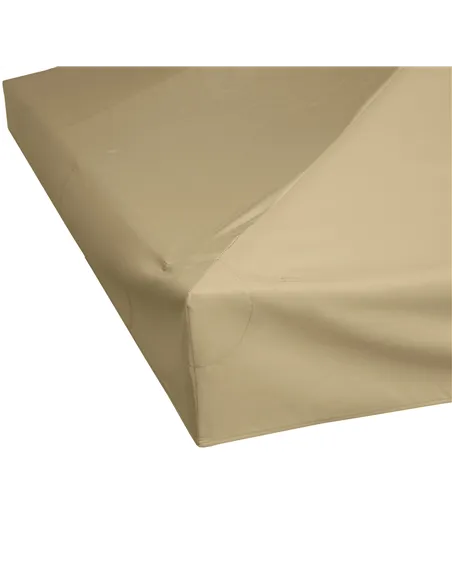 Outsunny 3(m) Gazebo Top Cover Double Tier Canopy Replacement Pavilion Roof Deep Beige