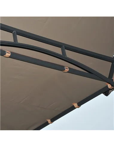 Outsunny 2.4 x 1.5 m (8' x 5') Grill Gazebo Canopy with Extendable Side Awnings, Outdoor BBQ Gazebo Shelter with 2 Side Shelves 