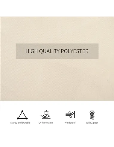 Outsunny Replacement Gazebo Curtains, 4-Panel Gazebo Side Panels Only, for 3 x 3 (M) Gazebos or Pergolas, Hooks/C-Rings Included