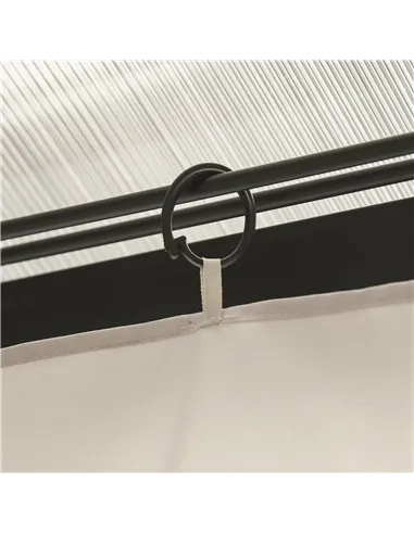 Outsunny Replacement Gazebo Curtains, 4-Panel Gazebo Side Panels Only, for 3 x 3 (M) Gazebos or Pergolas, Hooks/C-Rings Included