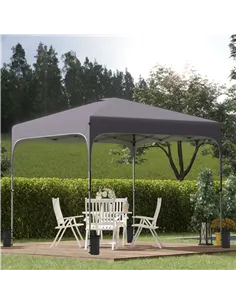 Outsunny 3 x 3(M) Pop Up Gazebo, UPF 50+ Foldable Canopy Tent with Wheeled Carrybag, 4 Leg Weight Bags, Height Adjustable Marque 2