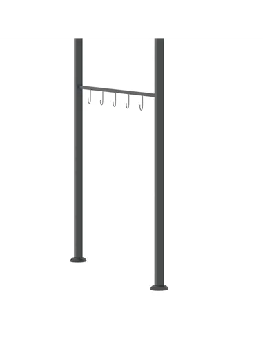 Outsunny 2.2 x 1.5 m BBQ Grill Gazebo Tent, Garden Grill with Metal Frame, Curved Canopy and 10 Hooks, Outdoor Sun Shade, Grey