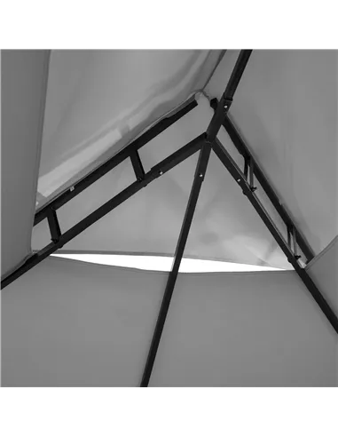 Outsunny 4m x 3(m) Metal Gazebo Canopy Party Tent Garden Pavillion Patio Shelter Pavilion with Curtains Sidewalls, Dark Grey