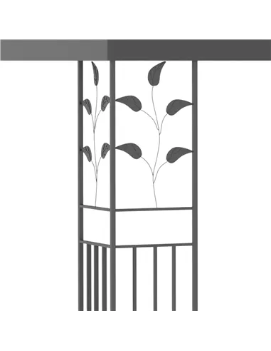 Outsunny 3 x 3m Outdoor Steel Gazebo with 2 Tier Roof, Garden Gazebo Patio Canopy Marquee Shelter with Decorative Steel Frame - 