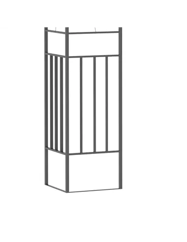 Outsunny 3 x 3m Outdoor Steel Gazebo with 2 Tier Roof, Garden Gazebo Patio Canopy Marquee Shelter with Decorative Steel Frame - 