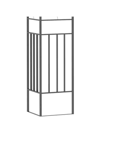 Outsunny 3 x 3m Outdoor Steel Gazebo with 2 Tier Roof, Garden Gazebo Patio Canopy Marquee Shelter with Decorative Steel Frame - 
