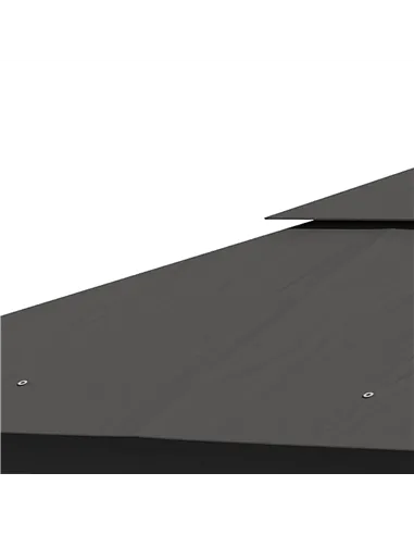 Outsunny 3 x 3(m) Steel Frame Double Roof Garden Gazebo - Grey