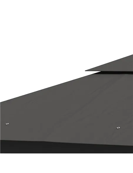 Outsunny 3 x 3(m) Steel Frame Double Roof Garden Gazebo - Grey