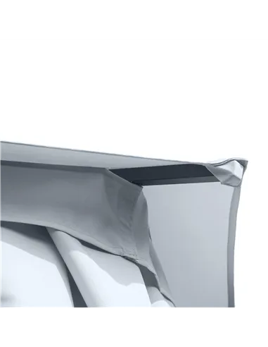 Outsunny 3 x 3(m) Hexagon Gazebo Patio Canopy Party Tent Outdoor Garden Shelter w/ 2 Tier Roof & Side Panel - Grey