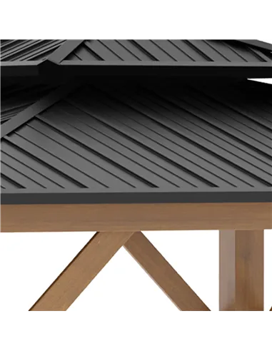 Outsunny 3.5 x 3.5m Outdoor Hardtop Gazebo Canopy with Two-tier Metal Roof and Solid Wood Frame Outdoor Patio Shelter for Patio,