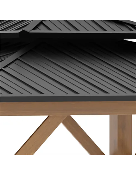 Outsunny 3.5 x 3.5m Outdoor Hardtop Gazebo Canopy with Two-tier Metal Roof and Solid Wood Frame Outdoor Patio Shelter for Patio,