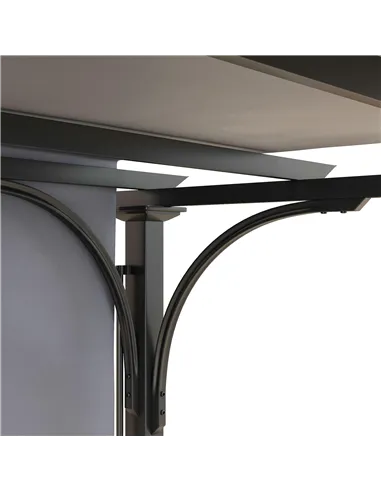 Outsunny 3 x 3(m) Outdoor Pergola, Garden Pergola Gazebo with Adjustable Canopy, Grey