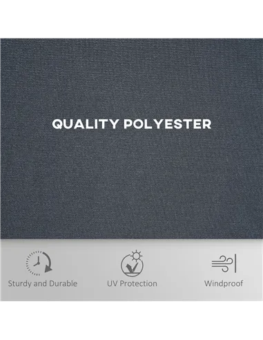 Outsunny Replacement Gazebo Curtains 4-Panel Sidewalls with Zipper for 3 x 3 (M) Yard Gazebos Canopy Tent, Dark Grey