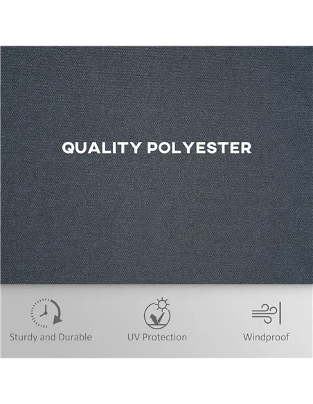 Outsunny Replacement Gazebo Curtains 4-Panel Sidewalls with Zipper for 3 x 3 (M) Yard Gazebos Canopy Tent, Dark Grey