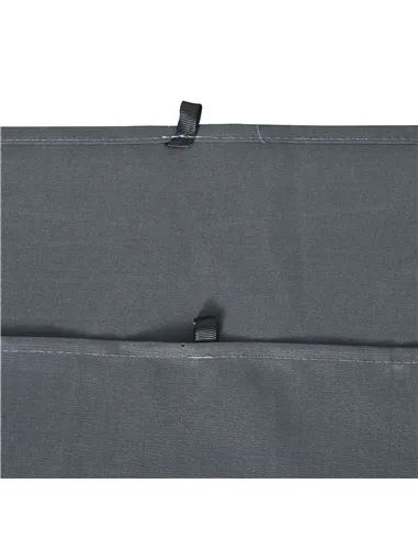 Outsunny Replacement Gazebo Curtains 4-Panel Sidewalls with Zipper for 3 x 3 (M) Yard Gazebos Canopy Tent, Dark Grey